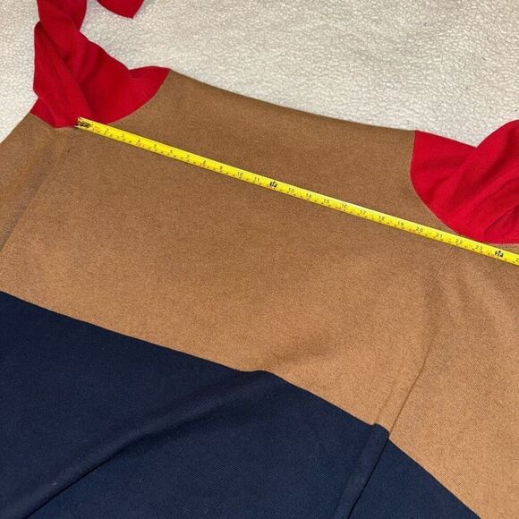 J. Crew Women’s Colorblock Cardigan Sweater Navy Tan Red Large NWT - Picture 7 of 10